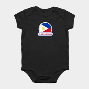 The Philippines Country Badge - The Philippines Flag Baby Bodysuit